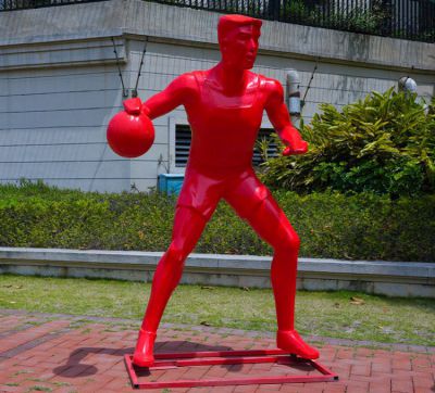 小區景觀別墅玻璃鋼抽象打籃球的體育人物雕塑