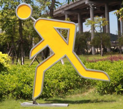 公園玻璃鋼園林景觀跑步雕塑運(yùn)動(dòng)戶外小品體育