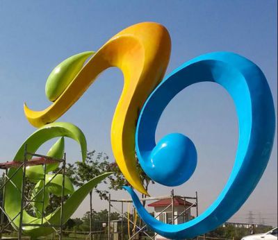 城市廣場大型抽象運動景觀地標擺件騎自行車人物雕塑