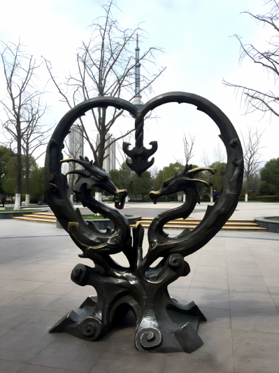 辰龍鑄銅十二生肖動物銅雕