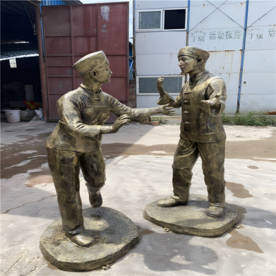 仿銅玻璃鋼少數(shù)民族音樂主題雕塑