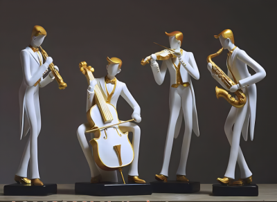 商場大廳玻璃鋼音樂人物雕塑