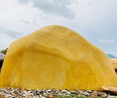 黃蠟石自然景觀石非標定制加工