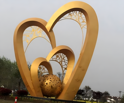 抽象不銹鋼景觀雕塑