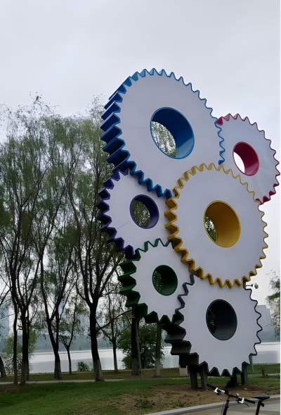 玻璃鋼齒輪造型景觀雕塑