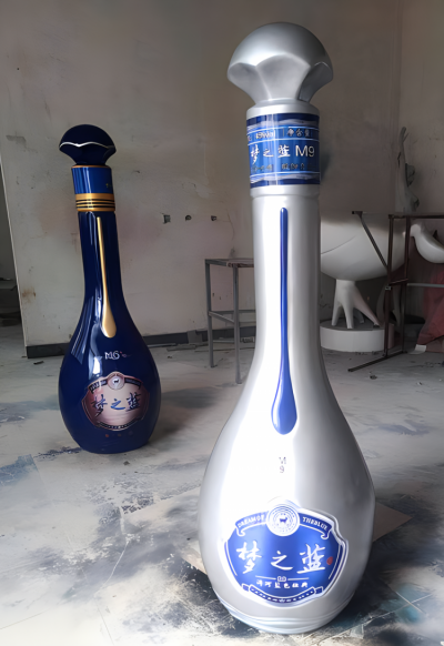 玻璃鋼仿真酒瓶雕塑擺件