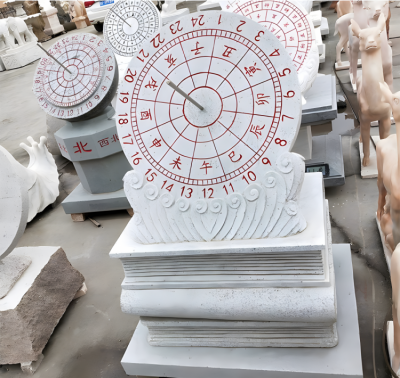 石雕日晷大理石雕塑擺件