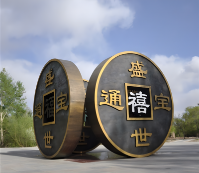 銅錢雕塑