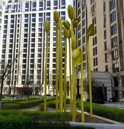 不銹鋼黃豆芽，豆芽雕塑