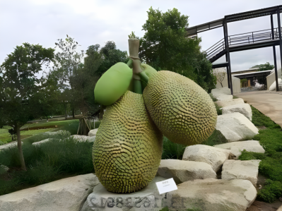 玻璃鋼榴蓮仿真水果雕塑