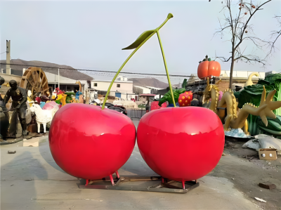 玻璃鋼仿真櫻桃雕塑